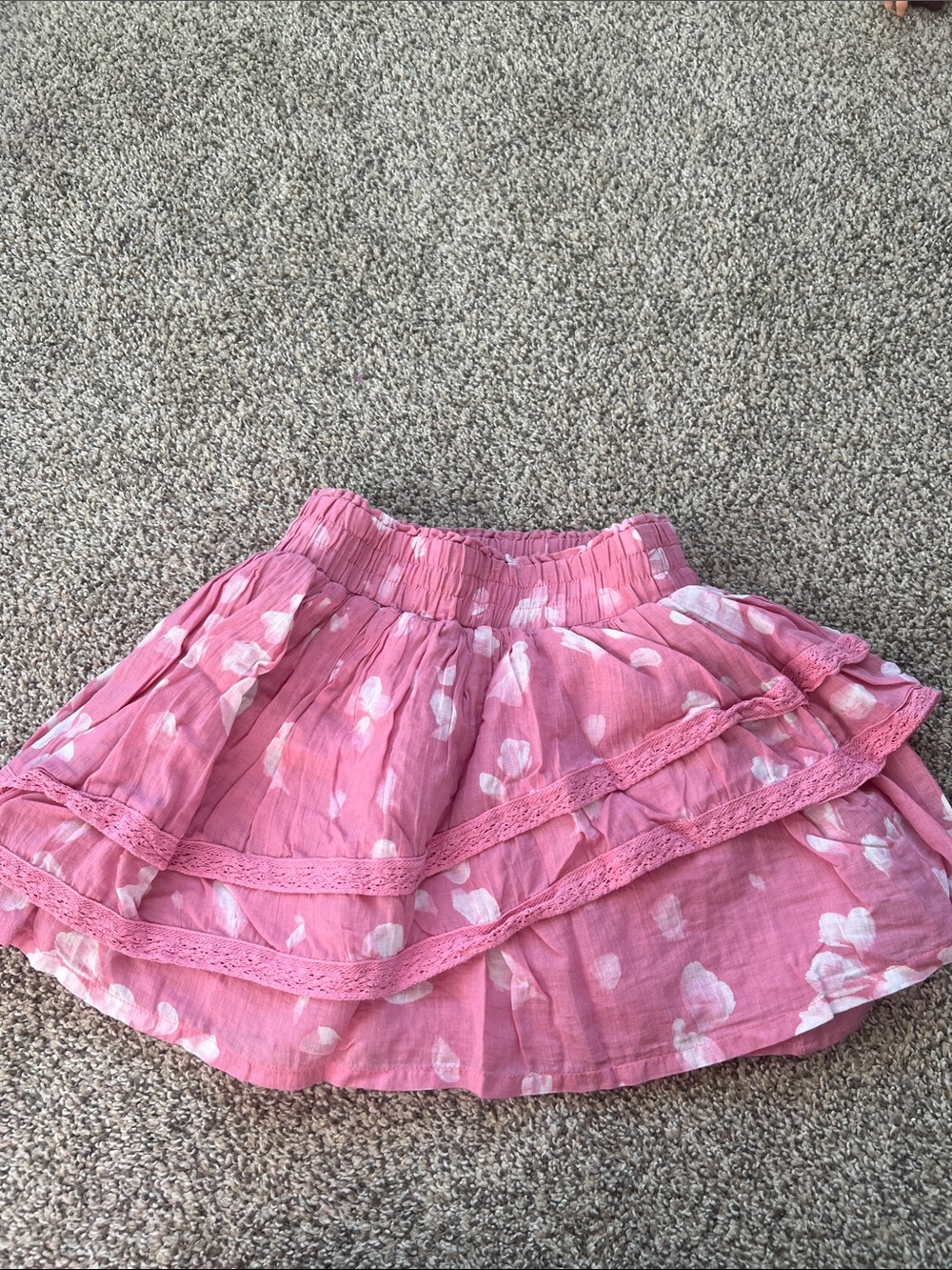 abercrombie kids Pink Floral Ruffle Skater Skort